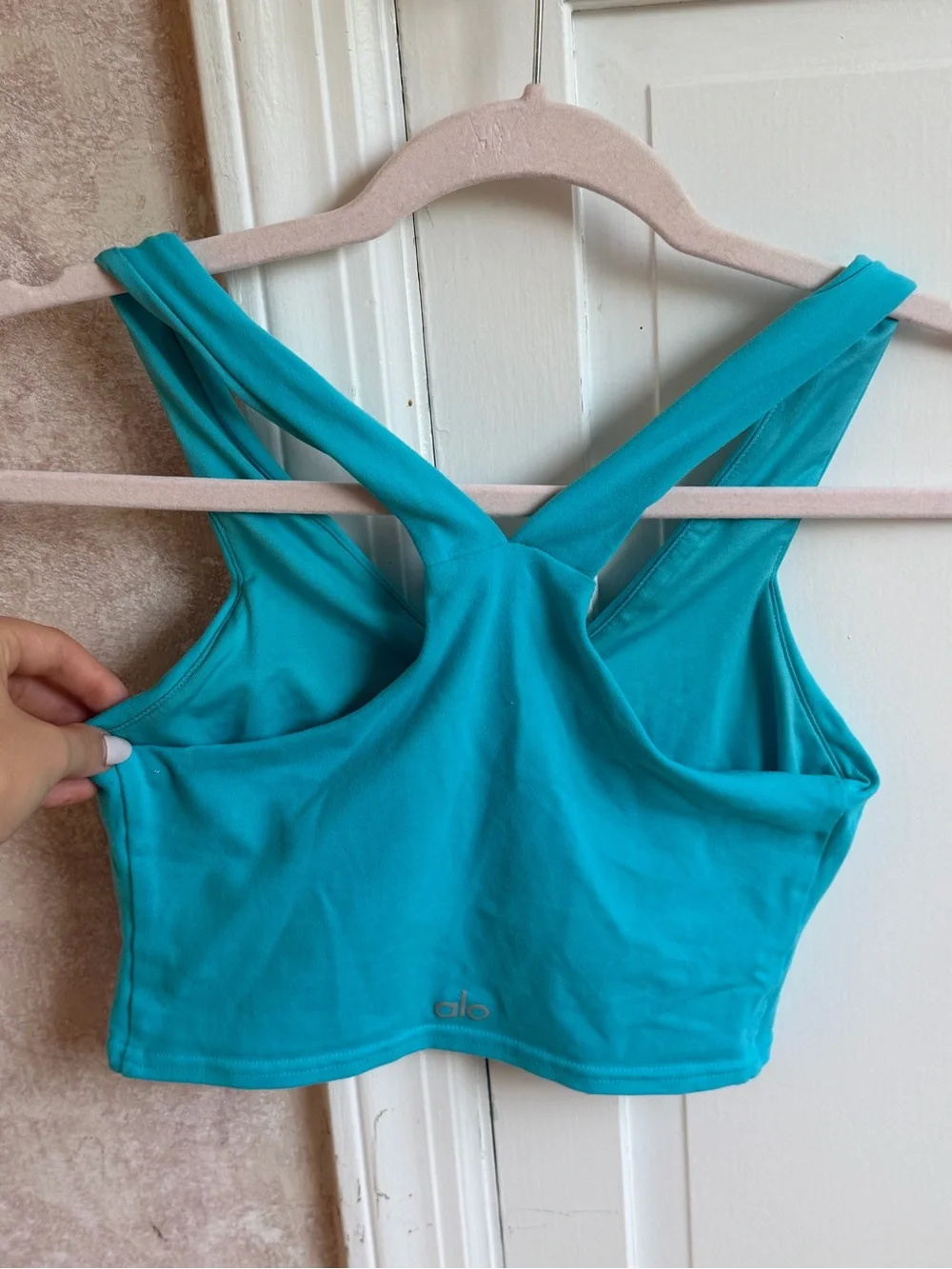 Alo Women's Turquoise Crop Bralette